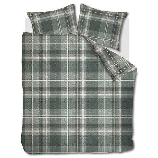 Rivièra Maison Tartan Check Groen kussensloop