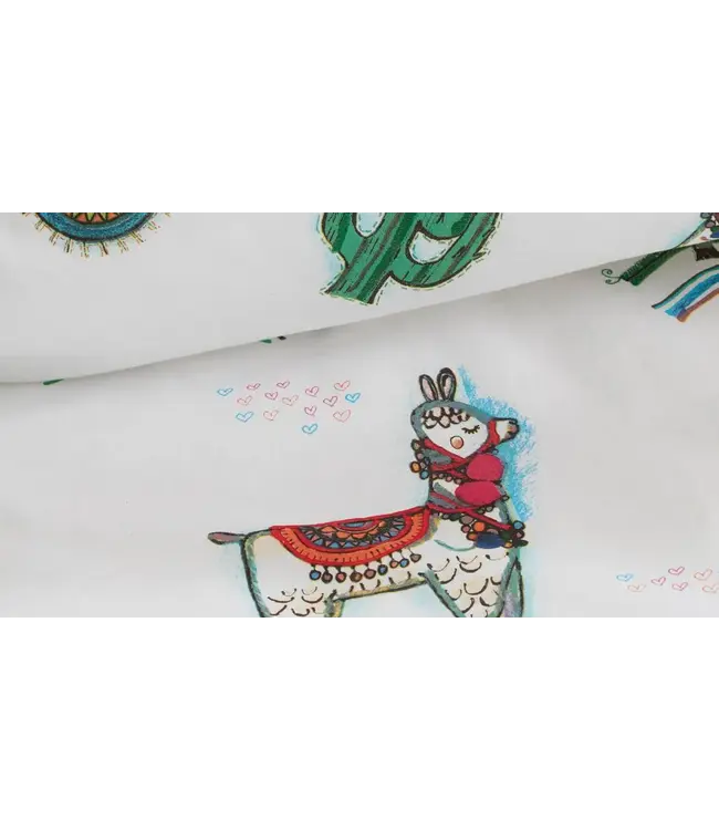 Beddinghouse Kids Lama Adventure dekbedovertrek multi 140x200/220