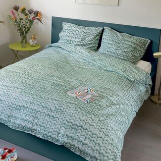 Snurk Snurk Twirre Green FLANEL Kussensloop 60x70