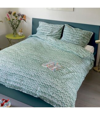 Snurk Snurk Twirre Green FLANEL Kussensloop 60x70