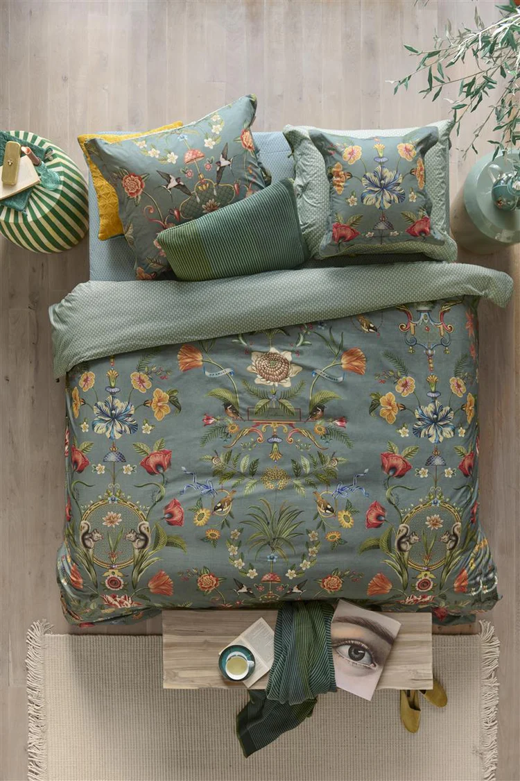 PIP Studio Botanico Verde Blue Dekbedovertrek