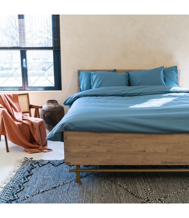 Kayori Shizu dekbedovertrek Katoenperkal Blauw