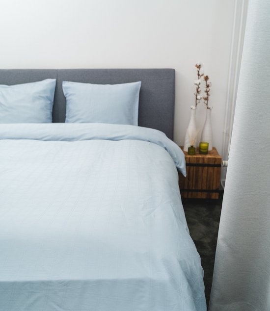 Kayori Shizu dekbedovertrek Katoensatijn Blauw