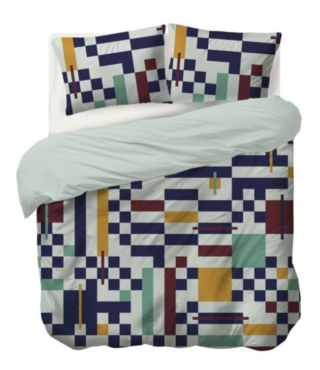 Auping pixel poetry dekbedovertrek