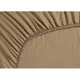 Pip Studio Pip Studio Twinkle Star Hoeslaken Geel kaki