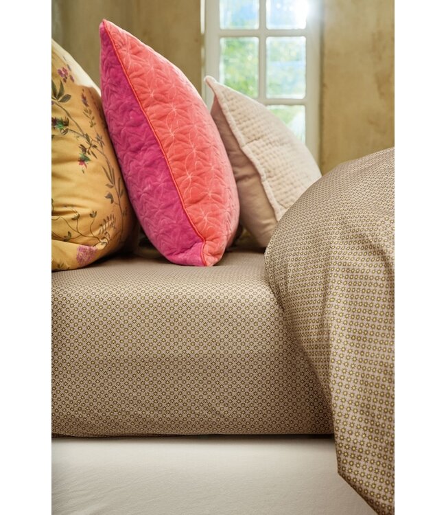 Pip Studio Twinkle Star Hoeslaken Geel kaki