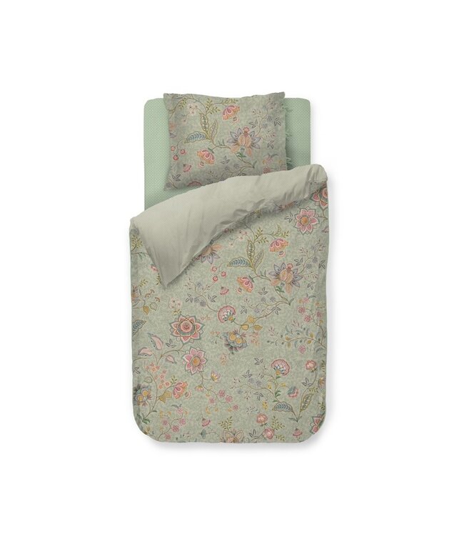 Pip Studio Mumbai Morning Licht groen dekbedovertrek
