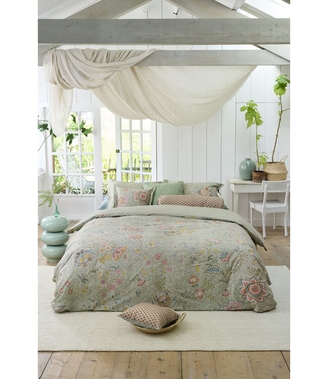 Pip Studio Mumbai Morning Licht groen dekbedovertrek