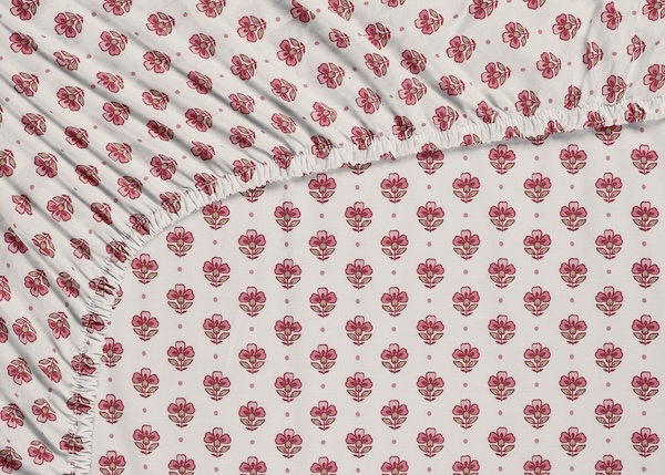 Pip Studio Jaipur Flower Hoeslaken Licht roze