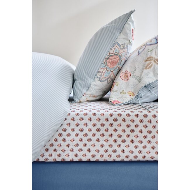 Pip Studio Jaipur Flower Hoeslaken Licht blauw