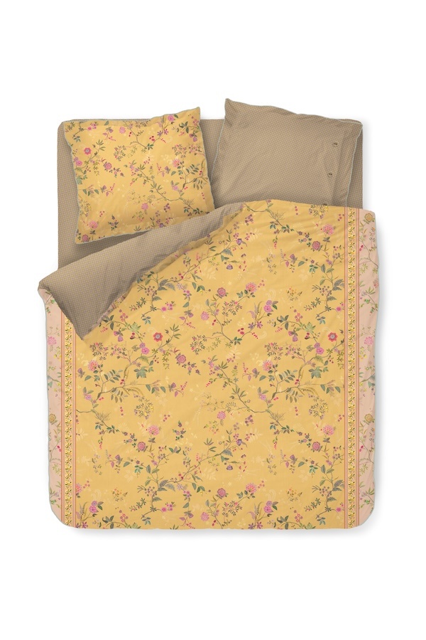 Pip Studio Bodhi Flower Geel dekbedovertrek