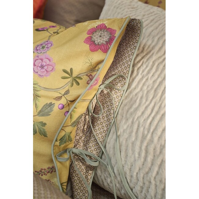Pip Studio Bodhi Flower Geel dekbedovertrek