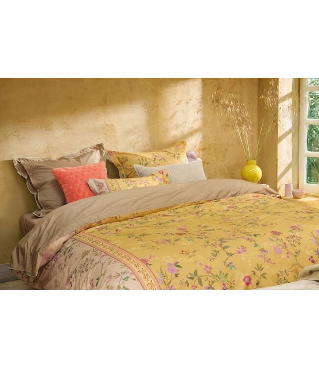 Pip Studio Bodhi Flower Geel dekbedovertrek