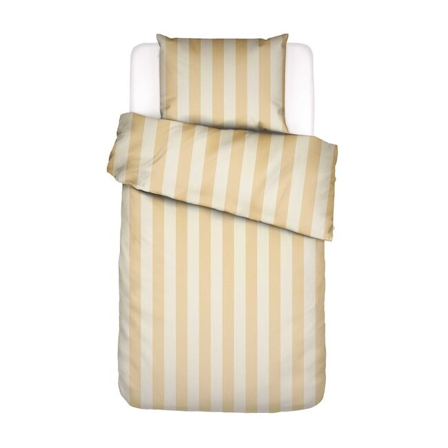 Essenza Minte Stripe Yellow straw - Vanilla dekbedovertrek