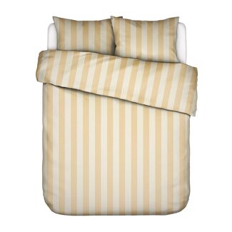 Essenza Minte Stripe Yellow straw - Vanilla dekbedovertrek