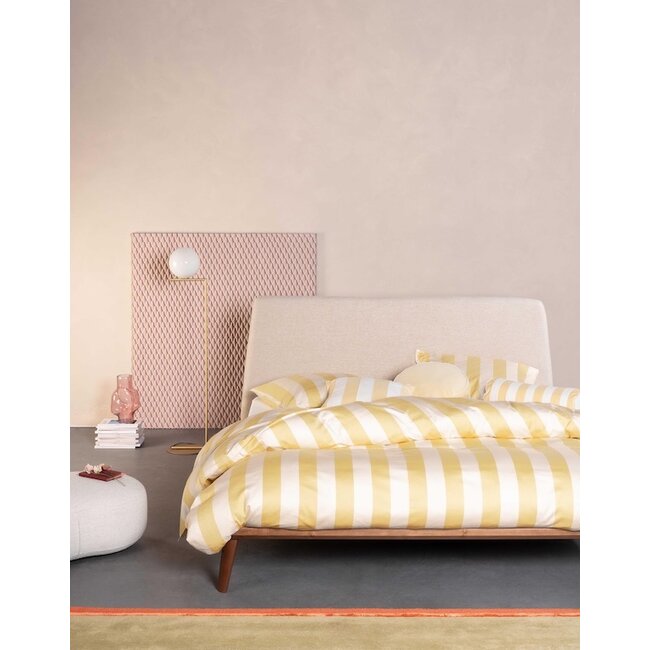 Essenza Minte Stripe Yellow straw - Vanilla dekbedovertrek