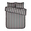 Essenza Minte Stripe Woodrose - Dark teal dekbedovertrek