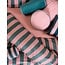 Essenza Minte Stripe Woodrose - Dark teal dekbedovertrek