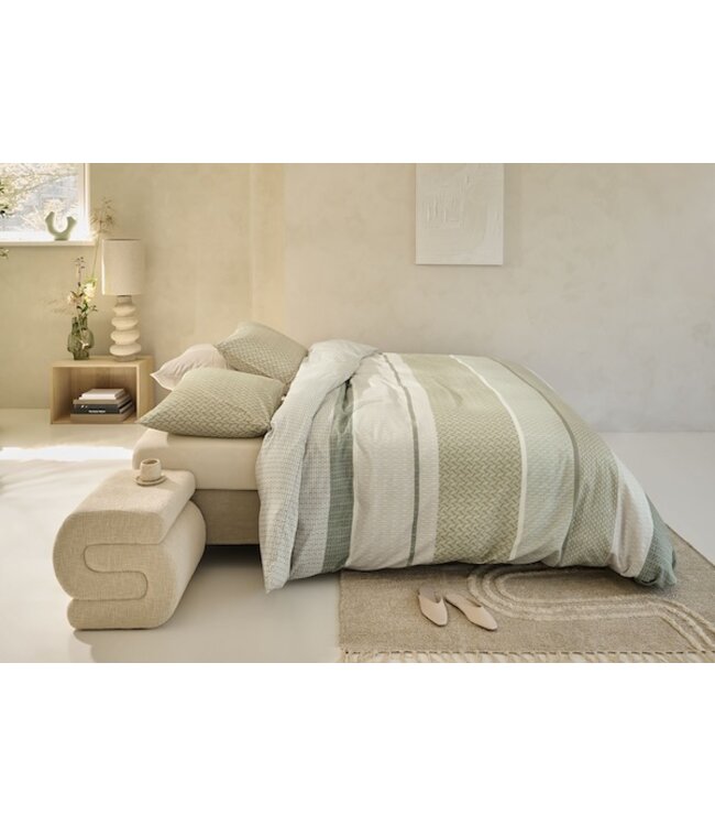 Beddinghouse Hilde Grey Green dekbedovertrek