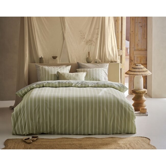 vtwonen Mini Stripe Groen dekbedovertrek