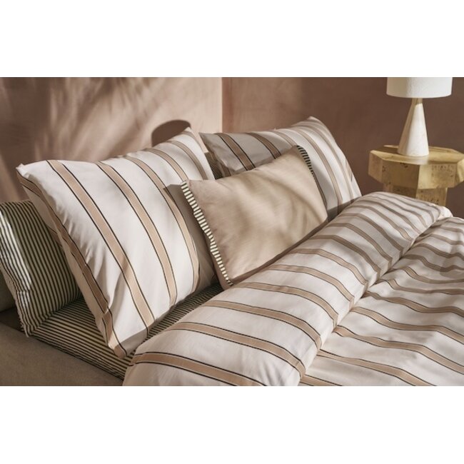 vtwonen Fun Stripe Naturel dekbedobertrek