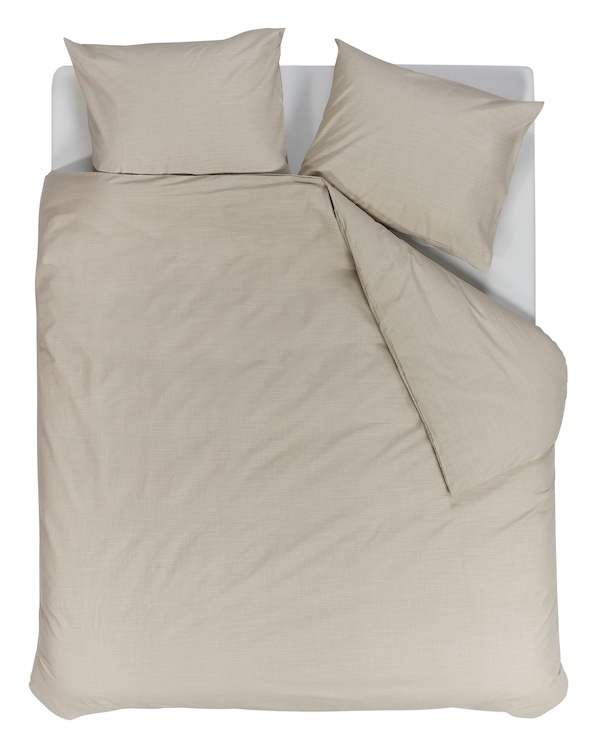 vtwonen Cozy Slub Zand dekbedobertrek