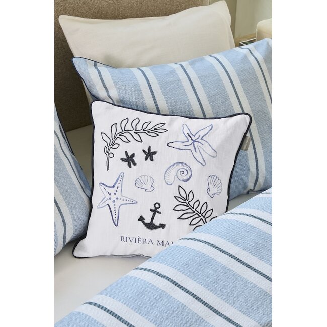 Rivièra Maison Silvan Blauw dekbedobertrek