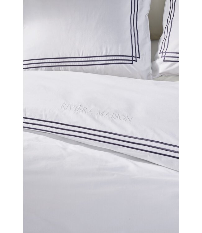 Rivièra Maison Leandro Marineblauw dekbedobertrek