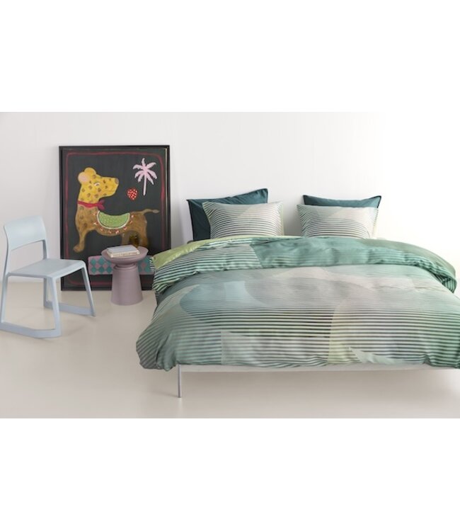 Beddinghouse Dutch Design Lombard Street Groen dekbedobertrek