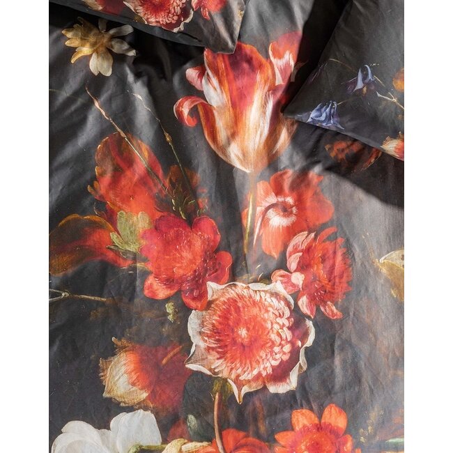 Essenza Blooming Story Dark brown dekbedovertrek