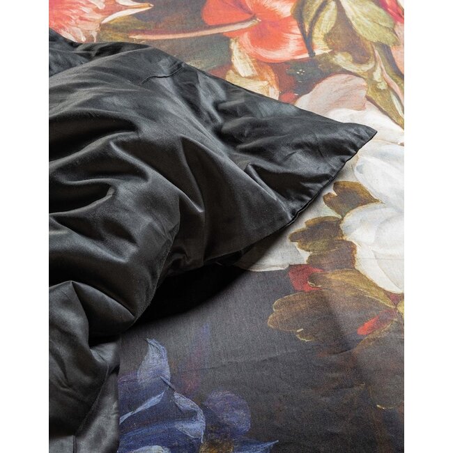 Essenza Blooming Story Dark brown dekbedovertrek
