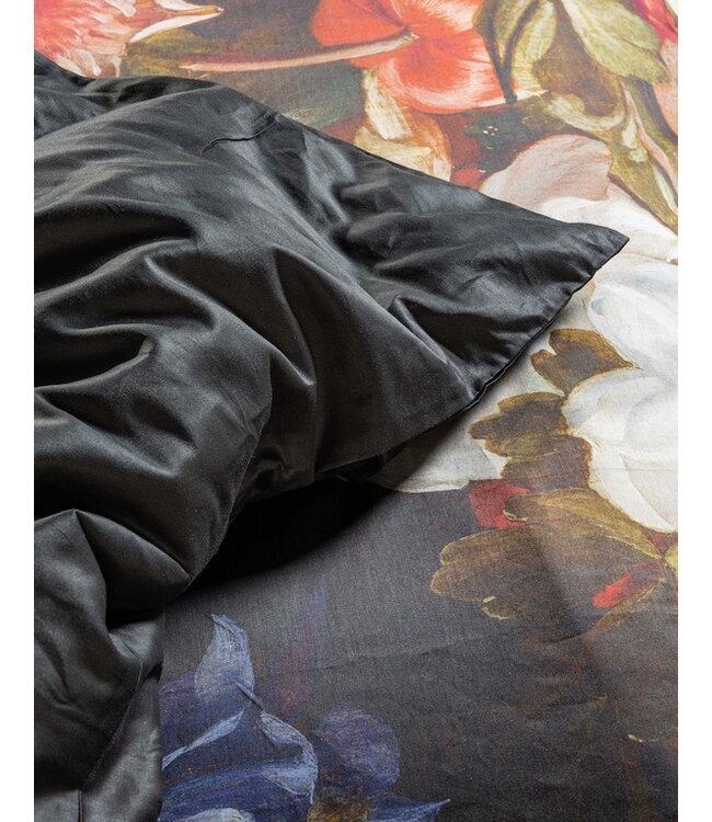 Essenza Blooming Story Dark brown dekbedovertrek