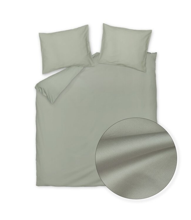Vandyck Satin Luxe smoke green dekbedovertrek