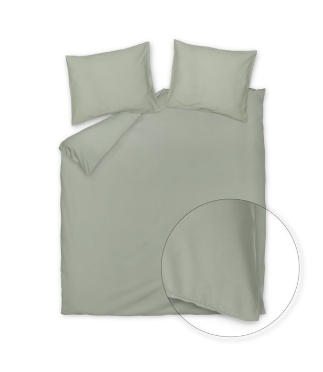 Vandyck Satin Luxe smoke green dekbedovertrek