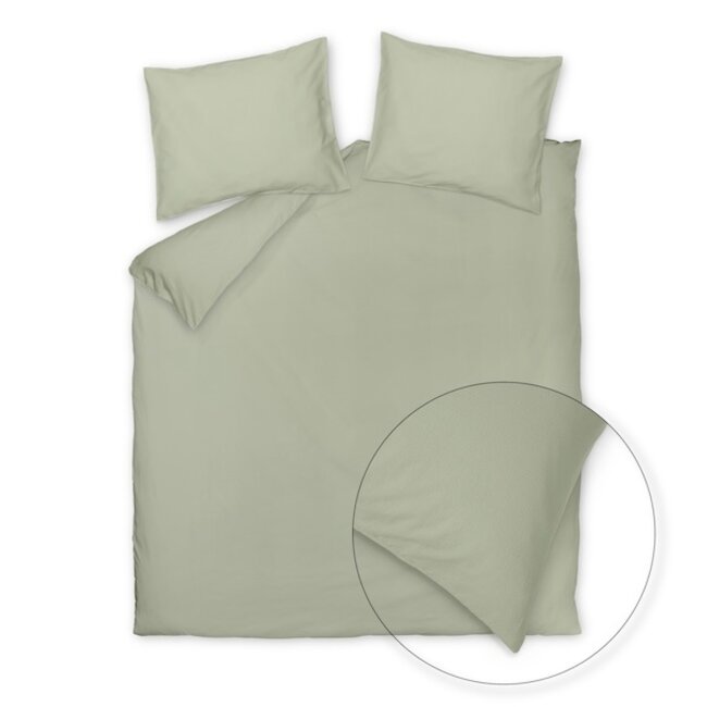 Vandyck Cotton Breeze smoke green dekbedovertrek