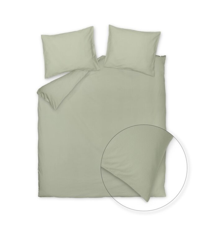 Vandyck Cotton Breeze smoke green dekbedovertrek
