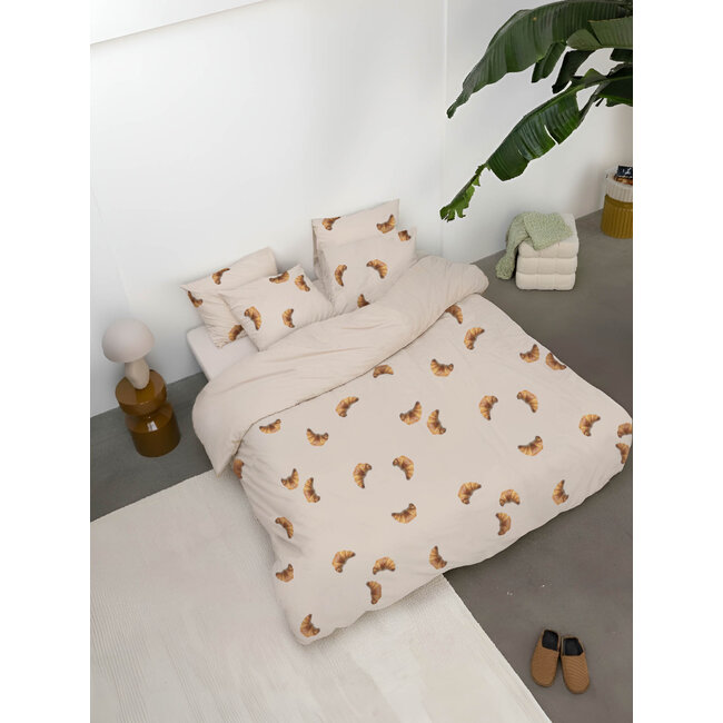 Snurk Croissants Beige dekbedovertrek