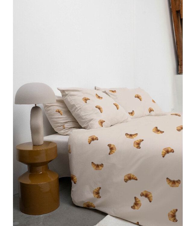 Snurk Croissants Beige dekbedovertrek