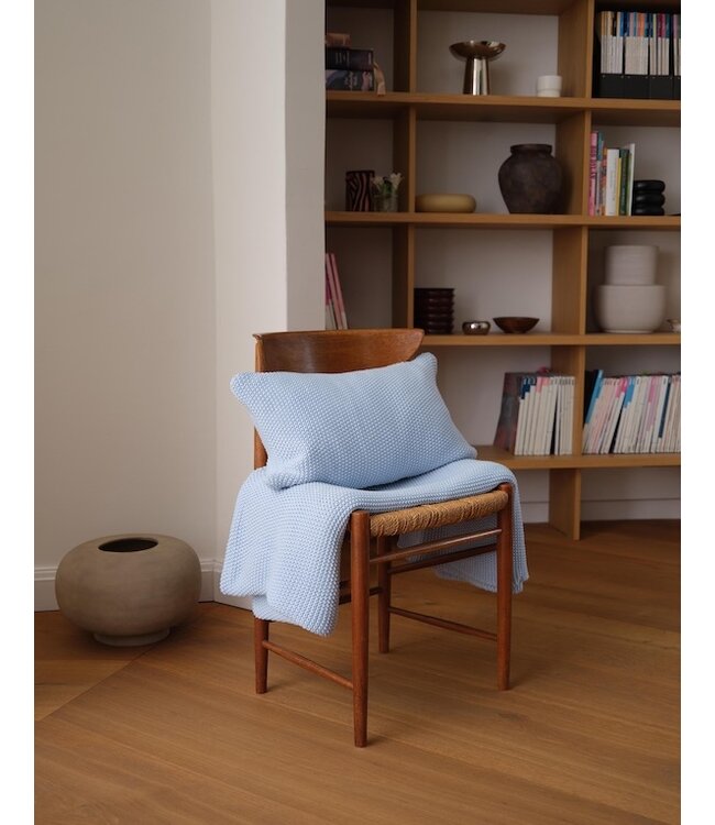 Marc O'Polo Nordic knit calm blue kussen 50x50