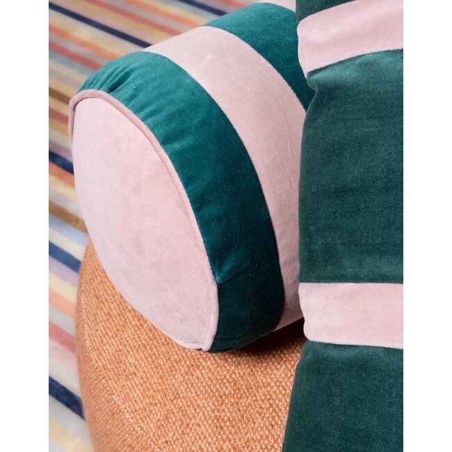 Essenza Bell roll Dark teal kussen 22x50