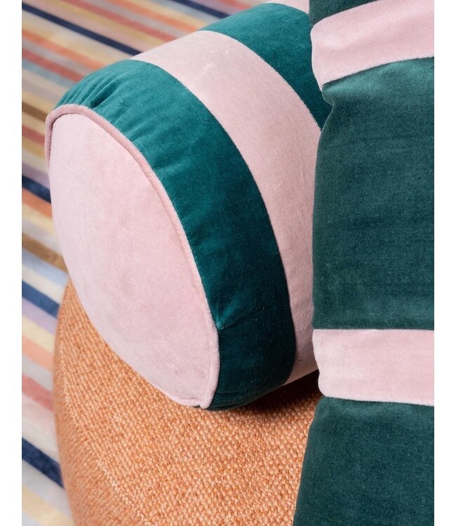 Essenza Bell roll Dark teal kussen 22x50