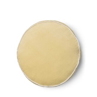 Essenza Essenza Lio Yellow straw kussen rond