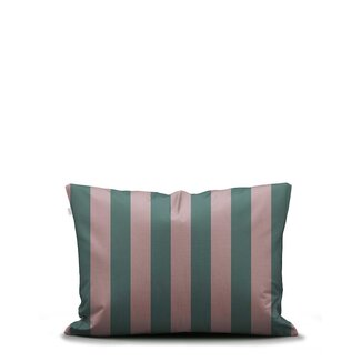 Essenza Essenza Minte Stripe Woodrose - Dark teal kussensloop