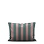 Essenza Minte Stripe Woodrose - Dark teal kussensloop