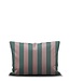 Essenza Minte Stripe Woodrose - Dark teal kussensloop