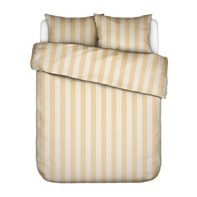Essenza Minte Stripe Yellow straw - Vanilla kussensloop