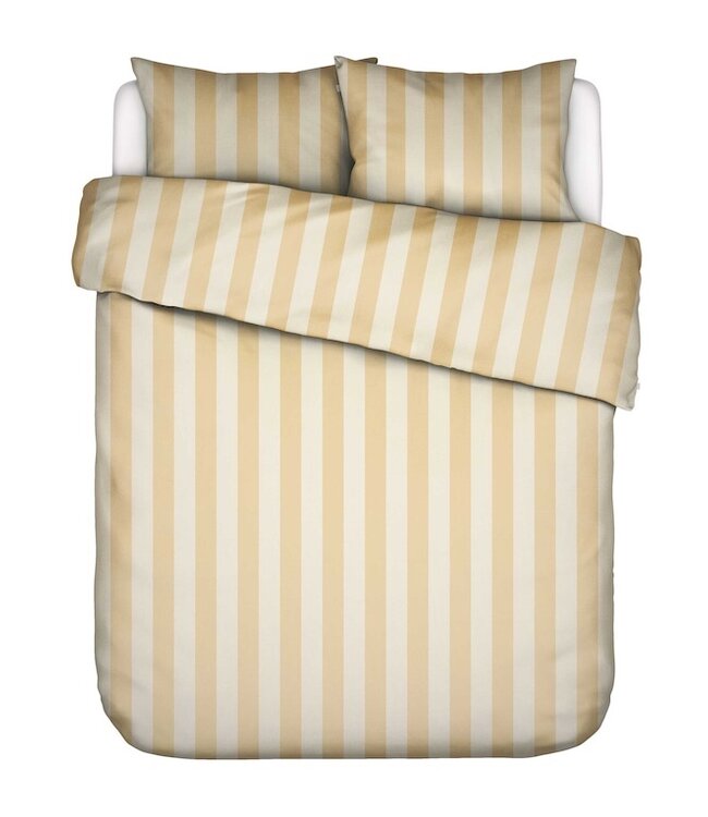 Essenza Minte Stripe Yellow straw - Vanilla kussensloop