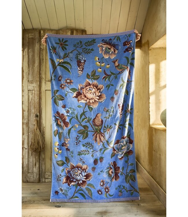 Pip Studio Secret Garden Beachtowel Blauw 100x180