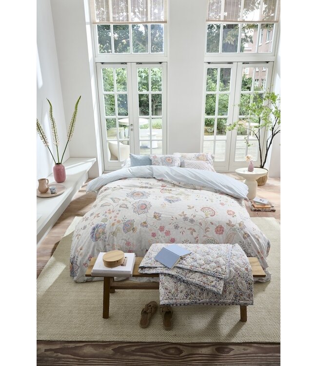 Pip Studio Mumbai Morning Square kussen Licht blauw 53x53