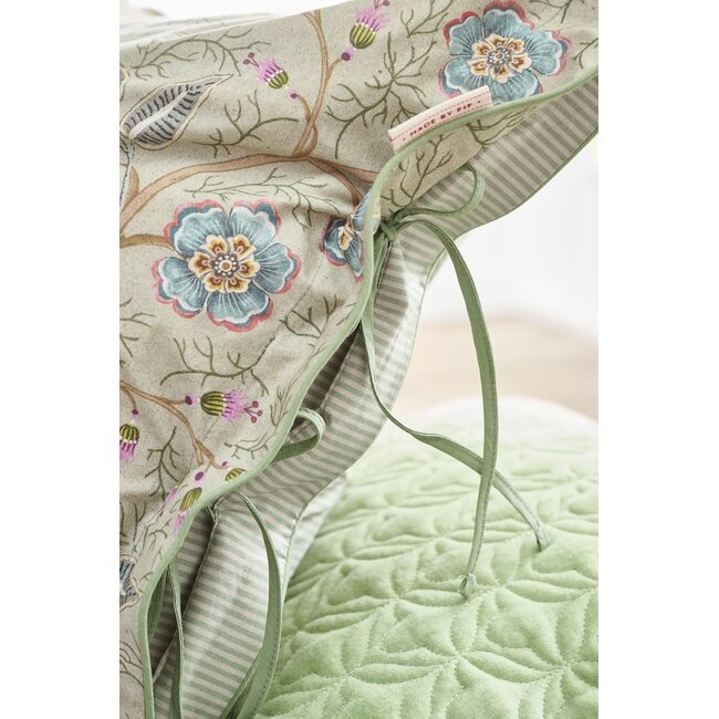 Pip Studio Mumbai Morning Licht groen kussensloop